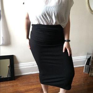 long pencil midi skirt